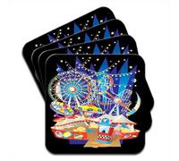 Fairground Mayhem Rollercoaster Rides Lights Set of 4 Coasters