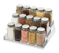 FAIRHOME 3-Tier Spice Rack Organizer Clear Storage Shelf for Kitchen, Bathroom, Bedroom & Office, Home Storage and Organization