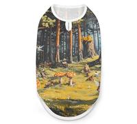 Fairies Hide Seek Forests Trees Mushrooms Dog Shirts Pet Costmes Sleeveless Puppy Tank Cat Clothes Top Vest