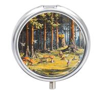 Fairies Hide S orests Trees Mushrooms Small Pill Box Case 3 Compartment 2"