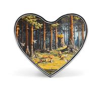 Fairies Hide Seek s Trees Mushrooms Enamel Button Lapel Pin Heart Brooch Cute Funny Badge for Backpacks Hats 1"