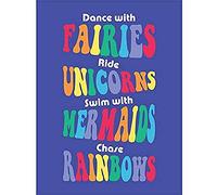 Fairies Unicorns Mermaids Rainbows Canvas Wall Art Print