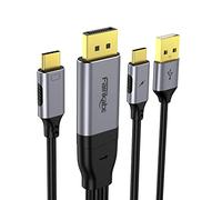 fairikabe DisplayPort to USB C Cable 4K 60Hz, 6.6ft Unidirectional DisplayPort Source to USB-C for Studio Display, Touchscreen Portable Monitor, AR Glasses Xreal Air, Rayneo, Rokid, USB-C Monitor