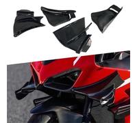 Fairing Accessories Motorcycle Side Guard Protection Spoiler Winglets Wing Kit Fixed Shield Cover Protective Accessories For Ducati Panigale V4S 2018-2022 2021 2020(Carbon Black)