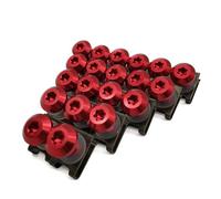 Fairing Bolt 20pcs Motorcycle Fairing Bolts Kit For Gas Gas EC2T FSE FSR EC300 EC250 Bodywork Screw Spring Nuts M6 Fastener Assortment Fasteners Washers Nuts(RED)