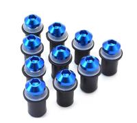 Fairing Bolt Kit 10Pieces Fairing Wind Screen Screw Bolt Kit Windshield Mounting Nut Bolt For CBR600RR CBR1000RR CBR250RR CBR 600 1000 250 RR(BLUE)