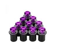 Fairing Bolt Kit 10Pieces M5 Fairing Wind Screen Screw Bolt Kit Windshield Mounting Nut Bolt For YZF R15 R25 R125 R1 600R R1M R1S YZF600R LS(10 pieces Violet)