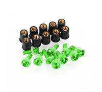 Fairing Bolt Kit 10pieces Windshield Screw Nut Sets Windscreen Bolt Kit For YZF R1 R6 FZS 1000 YZF-R1 YZF R6 R3 R1 R7 YZFR6 YZFR3 YZFR1 YZFR7(GREEN)
