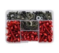 Fairing Bolt Kit Compatible With Ducati For Scrambler 800 For Monster 696 937 821 For V4S For Desert X Fairing Protector 177PCS Motorcycle Screws Nut Kit(Red)