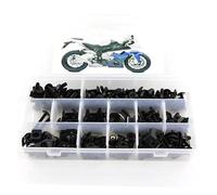 fairing bolt kit For BMW S1000RR 2009-2014 Steel Clips Speed Nuts Bodywork Screws Motorcycle Cowling Complete Fairing Bolts Kit(Black- Silver)