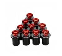 Fairing Bolt Kit Motorcycle Windscreen Windshield Bolts Screws Nut Fastener For GSXR 600 750 1000 K1 K2 K3 K4 K5 K6 K7 K8 K9 K11(10 pcs Red)