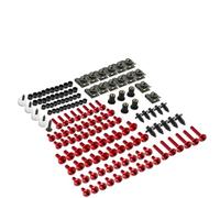 Fairing Bolt Kit, Screws Motorcycle Fairing Bolt Clips Kit For Suzuki GSX1300R For Hayabusa 1999-2016 Motorbike Windscreen Fastener Screws Bolts Nut Parts Motorbike Windshield Mounting Kit(Red)