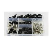 Fairing Bolt Kit, Screws Motorcycle Fairing Bolt Clips Kit For YA&MAHA FZ1 FZS1000 For Fazer 2008-2016 Motorbike Windscreen Fastener Screws Bolts Nut Parts Motorbike Windshield Mounting Kit(Silver)