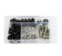Fairing Bolt Kit, Screws Motorcycle Fairing Fastener Bolts Clips For HO&NDA FSC600A Silver Wing 2001-2018 Windscreen Screws Nuts Bolts Kits Motorbike Windshield Mounting Kit(Silver)