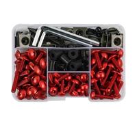 Fairing Bolt Kit, Screws Motorcycle Fairing Fastener Clips Bolts Kit For Suzuki GSXR SV650 SV1000 V-strom 650 1000 Windscreen Bodywork Screws Nuts Fasteners Motorbike Windshield Mounting Kit(Red)