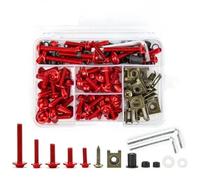 Fairing Bolt Kit, Screws Motorcycle Fairing Fastener Clips For Sym Jet X 125 14 Windscreen Screws Nut Bolts Kits Aluminium Fasteners Motorbike Windshield Mounting Kit(Red)