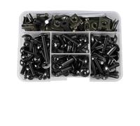 Fairing Bolts Fasteners Screws Nuts 155pcs Fairing Bolt Kit For For CBR600RR For CBR900RR For CBR1000RR For CBR600 F F2 F3 F4 F4i Bolts Screws Nuts Clips(Black)