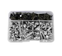 Fairing Bolts Fasteners Screws Nuts 155pcs Fairing Bolt Kit For For CBR600RR For CBR900RR For CBR1000RR For CBR600 F F2 F3 F4 F4i Bolts Screws Nuts Clips(Silver)