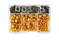 Fairing Bolts Fasteners Screws Nuts 155pcs Fairing Bolt Kit For For CBR600RR For CBR900RR For CBR1000RR For CBR600 F F2 F3 F4 F4i Bolts Screws Nuts Clips(Gold)