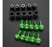Fairing Bolts Fasteners Screws Nuts 5mm Windscreen Bolt Windshield Mounting Bolts Screws Kit For TRACER 900 700 GT 900GT MT09 MT07 TRACER 7 9 GT(Green)