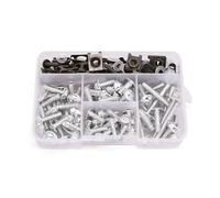Fairing Bolts Kit 175PCS Motorcycle Fairing Bolts Screw Aluminum Bodywork Screws Nut Kit Compatible With Suzuki For DR250 For DJEBEL For Dr 250(Sliver)