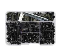 Fairing Bolts Kit 190pcs Motorcycle Complete Fairing Bolts Screw For NC750X ADV 350 Fz8 Dio AF18 AF27(Black)
