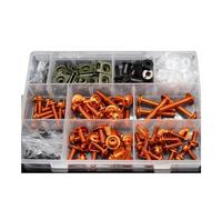Fairing Bolts Kit Motorcycle Fairing Body Bolt Kit Screw Spire Speed Fastener Clip Nut Mounting Nut For M1100 / S/EVO For MONSTER 2009-2013(Orange)