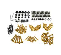 Fairing Bolts Kit Motorcycle Fairing Bolt Screw Nuts Washers Fastener Fixation For MONSTER For 749 848 999 1098/1098 S For 1198/1198 S(Gold)