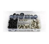 Fairing Bolts Kit Nuts Motorcycle Fairing Bolt Clips Kit For Kawasaki For Ninja 650 ER-6F ER6F 2012-2016 Windscreen Fastener Screws Bolts Nut Windscreen Screws Set(Silver)