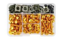 Fairing Bolts Kit Nuts Motorcycle Fairing Fastener Clips For Kawasaki For Z1000SX Windscreen Screws Bolts & Nuts Kit Windscreen Screws Set(Gold)