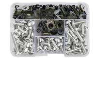 Fairing Bolts Kit Nuts Motorcycle Fairing Fastener Clips For Kawasaki For Z1000SX Windscreen Screws Bolts & Nuts Kit Windscreen Screws Set(Silver)