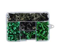 Fairing Bolts Kit Nuts Motorcycle Fairing Fastener Clips For Vespa GTS 125 250 300 SPRINT PRIMAVERA 150 GTV LXV PX Windscreen Screws Bolts & Nuts Kit Windscreen Screws Set(Green)