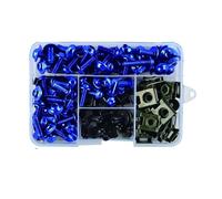 Fairing Bolts Kit Screws Nuts Clips For F650GS F700GS F750GS F800GS F800GT F800ST F850GS F 650 700 750 800 850 GS Mounting clip(Blu)