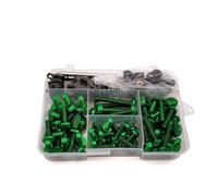 Fairing Bolts Kit Universal Motorcycle Fairing Bolts Nuts Kit Body Fastener Clips Screw Compatible With Suzuki For RMZ450 For DRZ400SM For DR250 For DJEBEL(Green)
