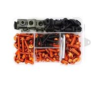 Fairing Bolts Motorcycle Fairing Bolts For K&awasaki Z250 Z300 Z400 Z650 Z750 Z800 Z900 Z900RS Z1000 Z1000R Z1000SX Windscreen Bolt Screw Nut Screw Kit(Orange)