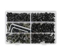 Fairing Bolts Screws Motorcycle Bolts Screw For Suzuki GSXR 600 750 1000 K1-K8 223pcs M6 M5 Fairing Bolts Kit Windscreen Nuts Fastener Clips Nut Kit(BLACK)