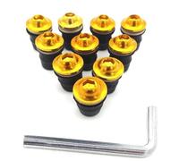 Fairing Bolts Screws Motorcycle Fairing Bolts For Y&amaha XJ6 N XJ6 DIVERSION XSR 700 ABS XSR 900 ABS 1200 Bolt Screw Windscreen Screws Nuts Nut Kit(Gold)