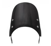 Fairing Deflector Clear ABS Motorcycle Headlight 7.3" Windshield Compact Sport Wind Deflector Clear Screen For Royal For Enfield Classic 500CC Models Windscreen Deflector(Black)