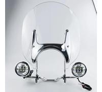 Fairing Deflector Motorcycle For BMW R 18 Fog Lamp Windshield Cruising Transparent Windscreen For BMW R18 Classic 100 Years 2020-2023 Windscreen Deflector(A Chrome (FogLamp))