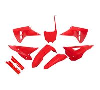 Fairing Kit 9-piece UFO PLAST fairing kit with fork protector red OEM 00-26