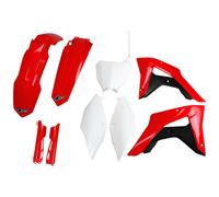 Fairing Kit 9-piece UFO PLAST fairing kit with fork protector red/ white/black