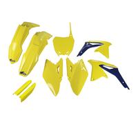 Fairing Kit 9-piece UFO PLAST with fork protector light yellow OEM 01-26