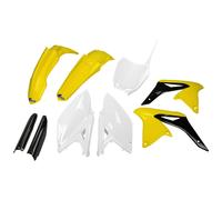 Fairing Kit 9-piece UFO PLAST with fork protector yellow/ white/ black