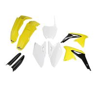 Fairing Kit 9-piece UFO PLAST with fork protector yellow/ white/ black