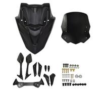 Fairing kit Motorbike Windscreen Windshield Wind Deflector Front Mask Panel Rear View Mirror For Yamaha NMAX125 NMAX155 2021-2023(Black)