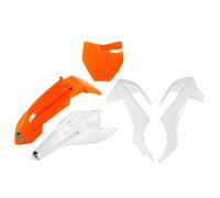 Fairing Kit UFO PLAST 5-piece fairing set plastic cover set white/orange - 2