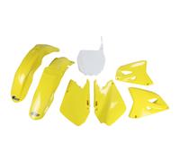 Fairing Kit UFO PLAST 7-piece fairing set plastic cladding kit yellow/ white
