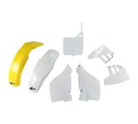 Fairing Kit UFO PLAST 7-piece fairing set plastic cladding set white/yellow