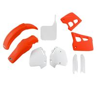 Ufo Honda Cr 250 1990-1991 Hokit097f-999k Fork Protectors & Plastics Kit White