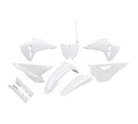 Fairing Kit UFO PLAST 9-piece fairing set with fork protector white OEM